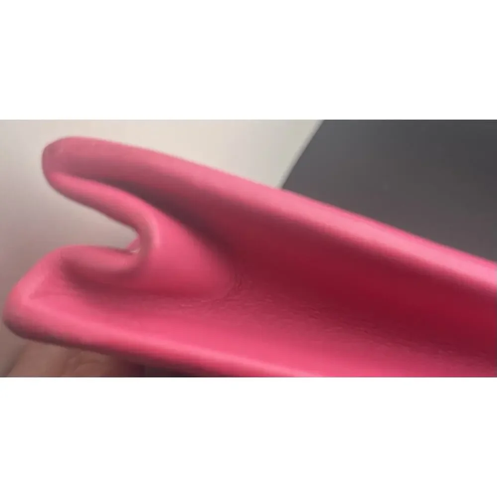 CHANEL Pink Tweed Large Logo Zip Pouch Clutch - Picture 8 of 14